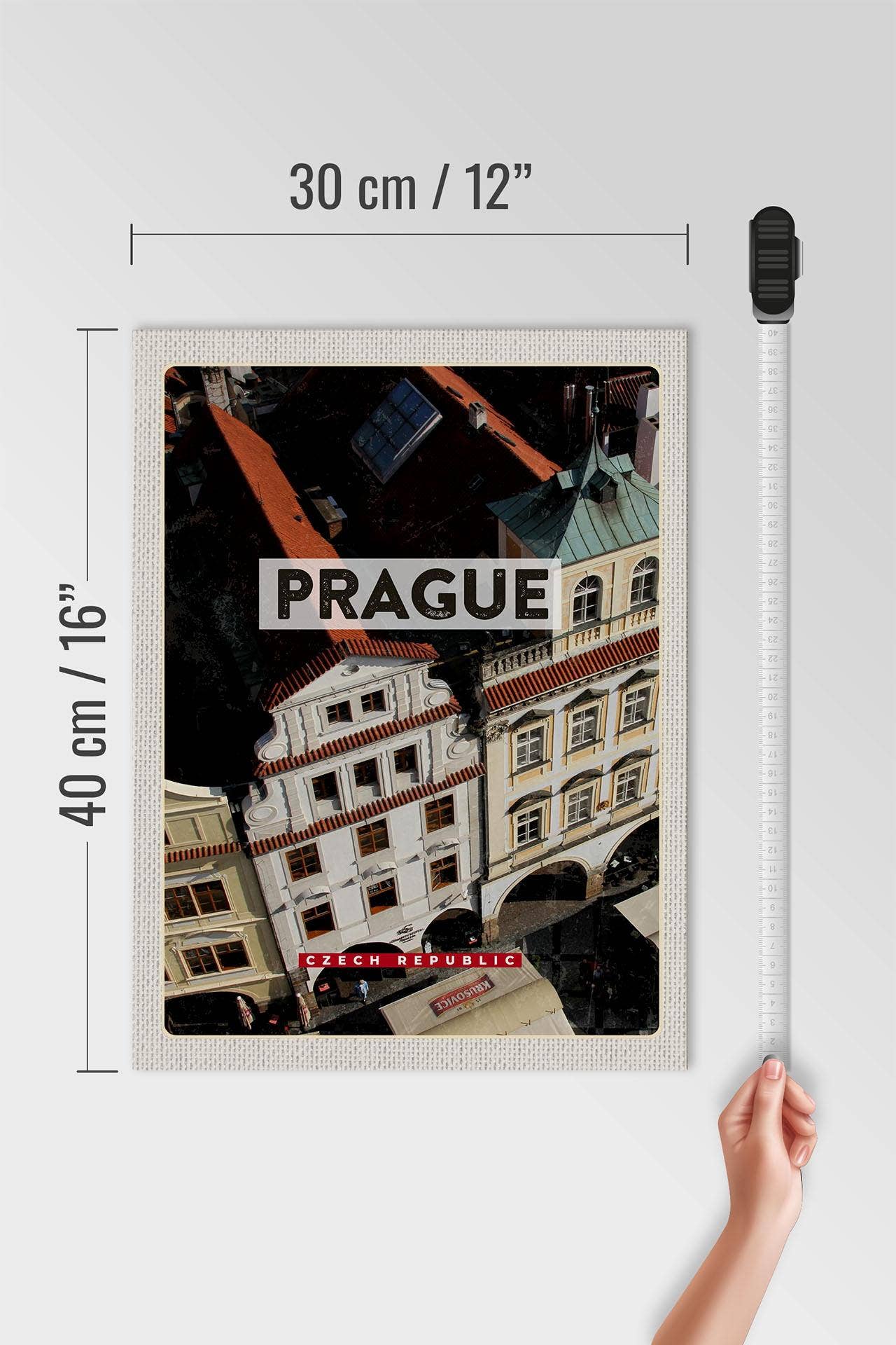 Czech Republic Prague Old Town Decorative Wooden Sign