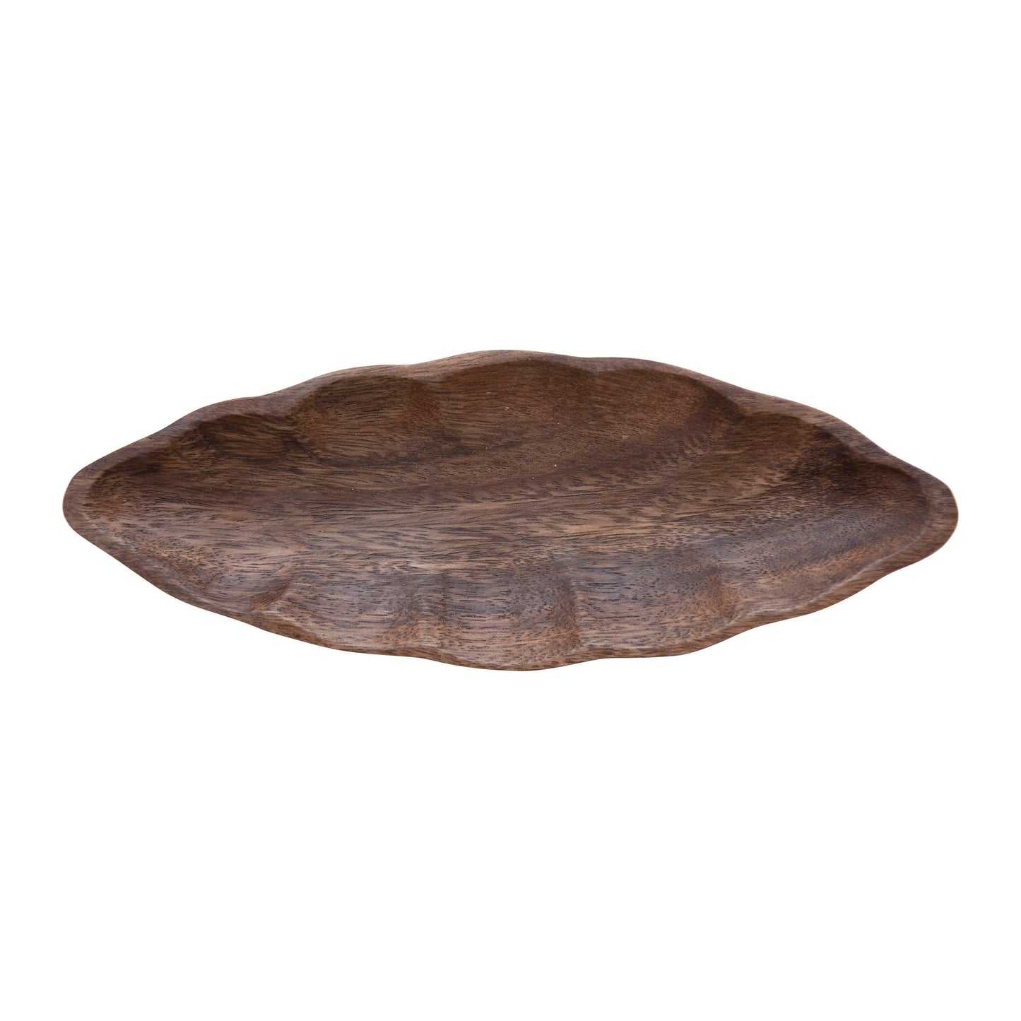 Wood Scallop Tray