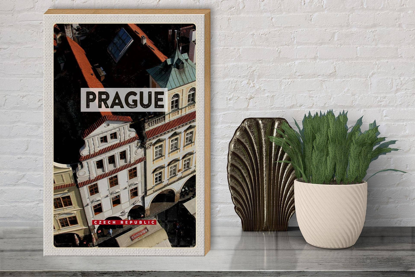 Czech Republic Prague Old Town Decorative Wooden Sign