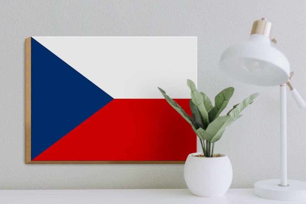 Czech Republic Flag Wooden Sign