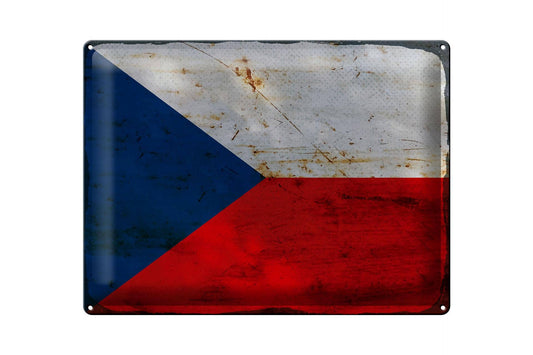 Czech Republic Rust Decorative Tin Sign