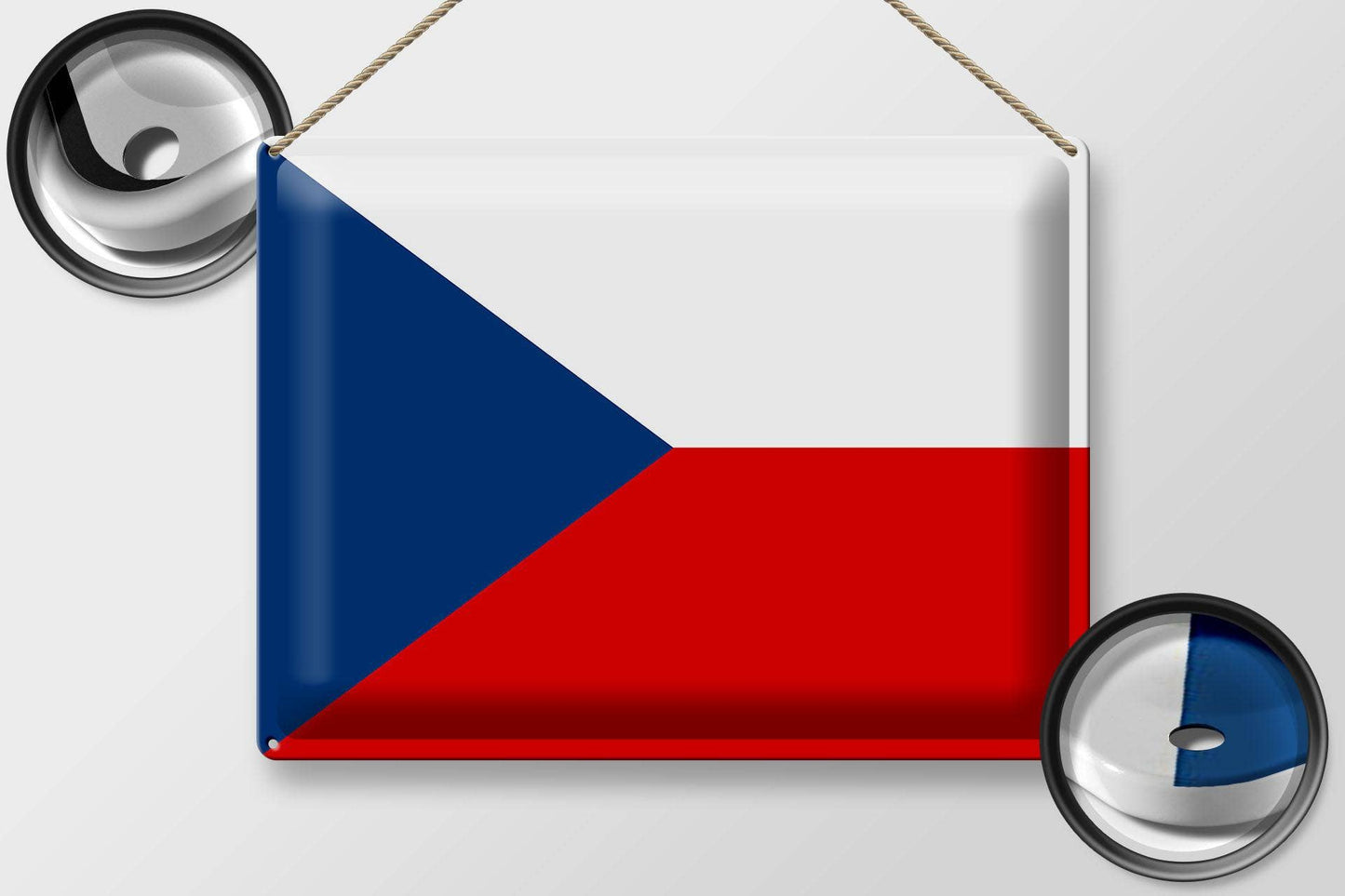 Czech Republic Flag Decorative Tin Sign