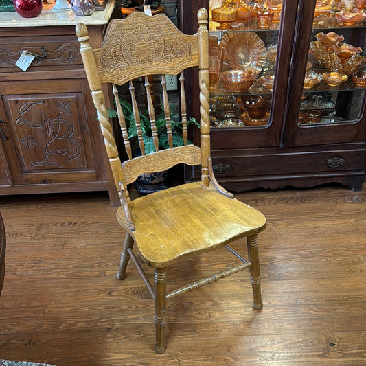 High-Back Wooden Chair