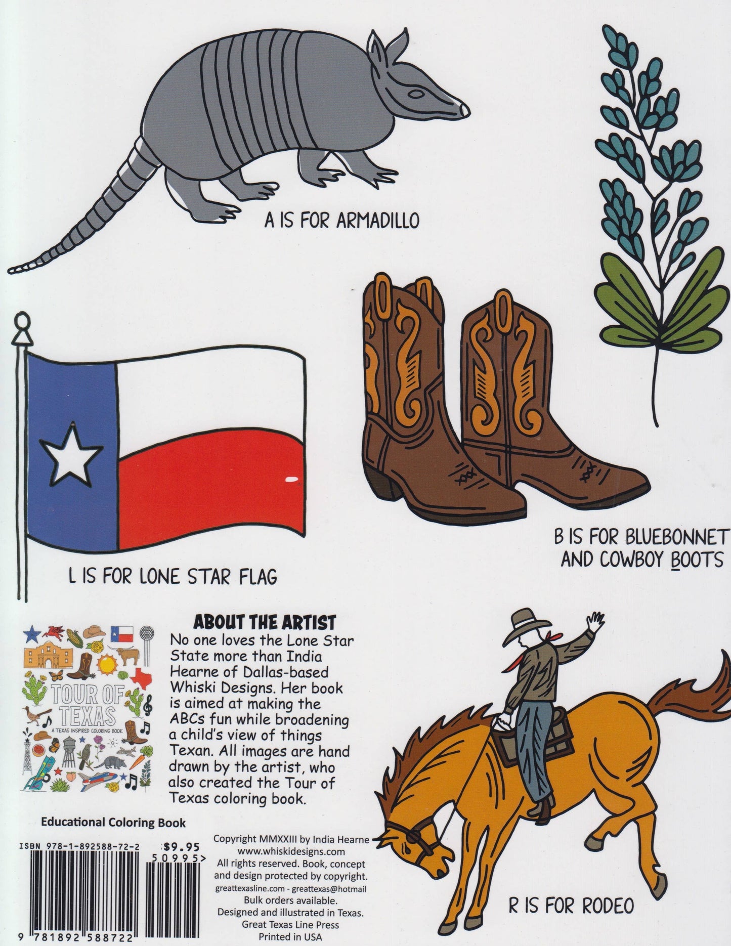 Texas A to Z Coloring Book