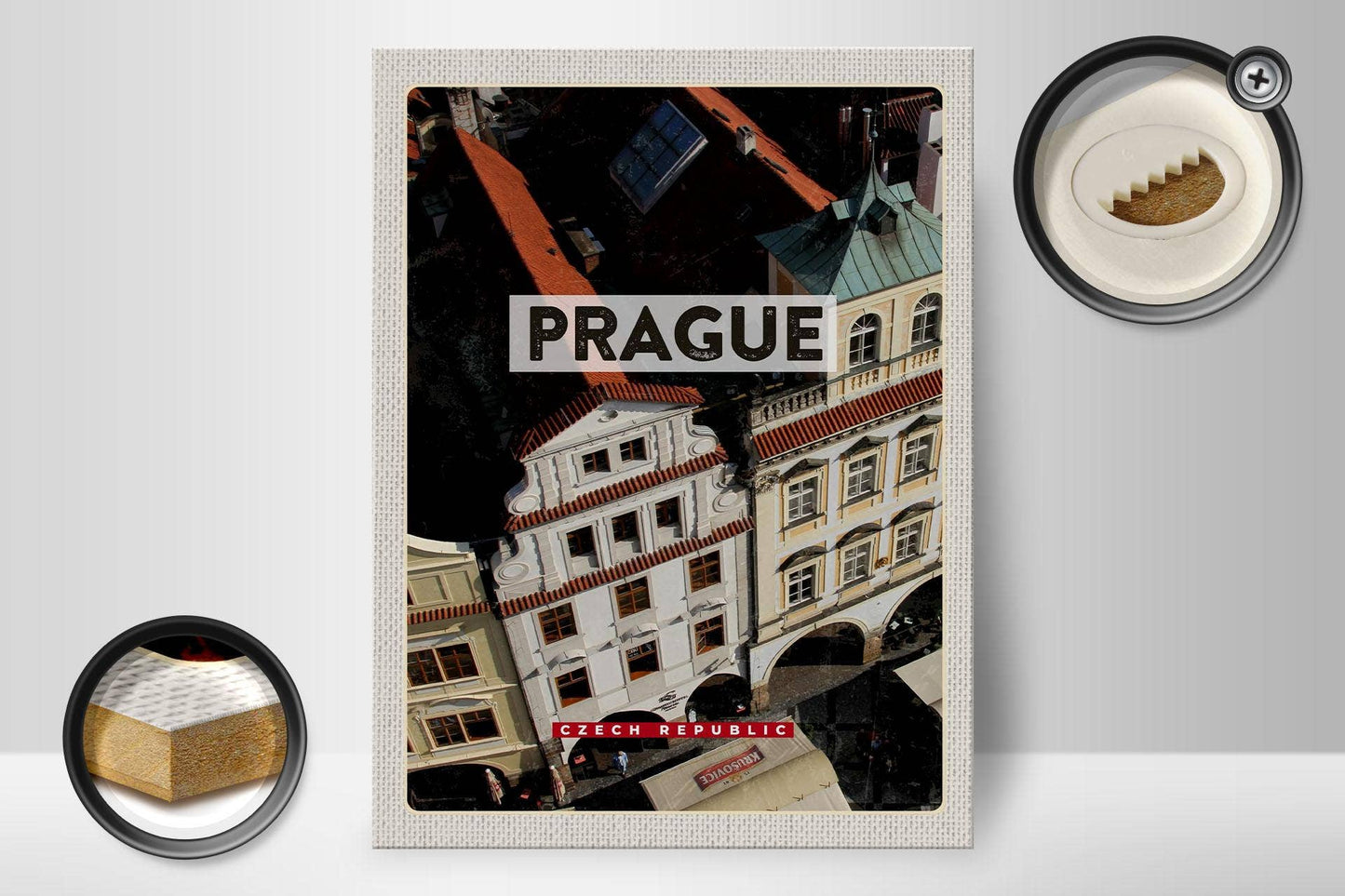 Czech Republic Prague Old Town Decorative Wooden Sign