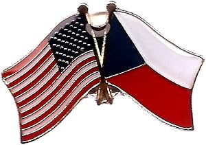 Czech and US Flag Lapel Pin