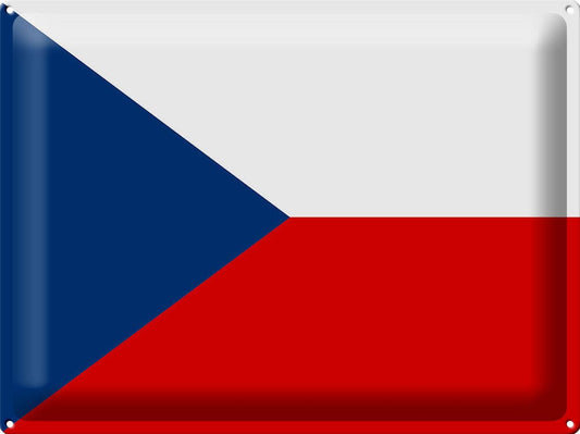 Czech Republic Flag Decorative Tin Sign