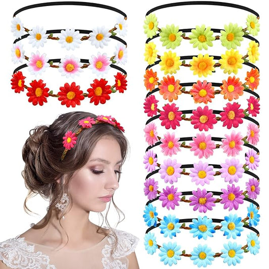 Multicolor Flower Headbands