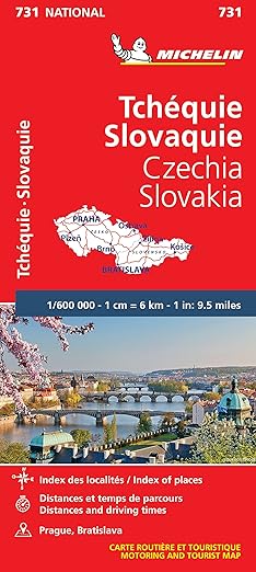 Michelin Map 731: Czechia and Slovakia