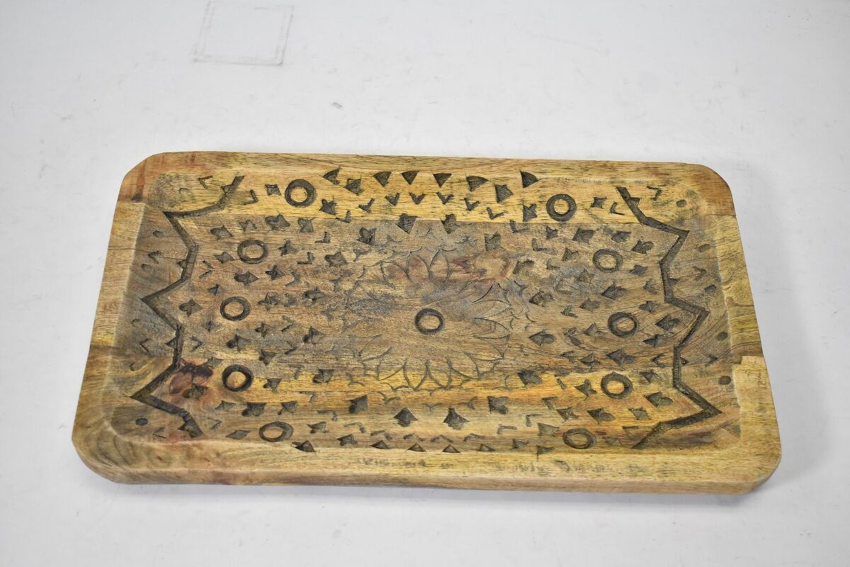 Hand-Carved Mango Wood Tray