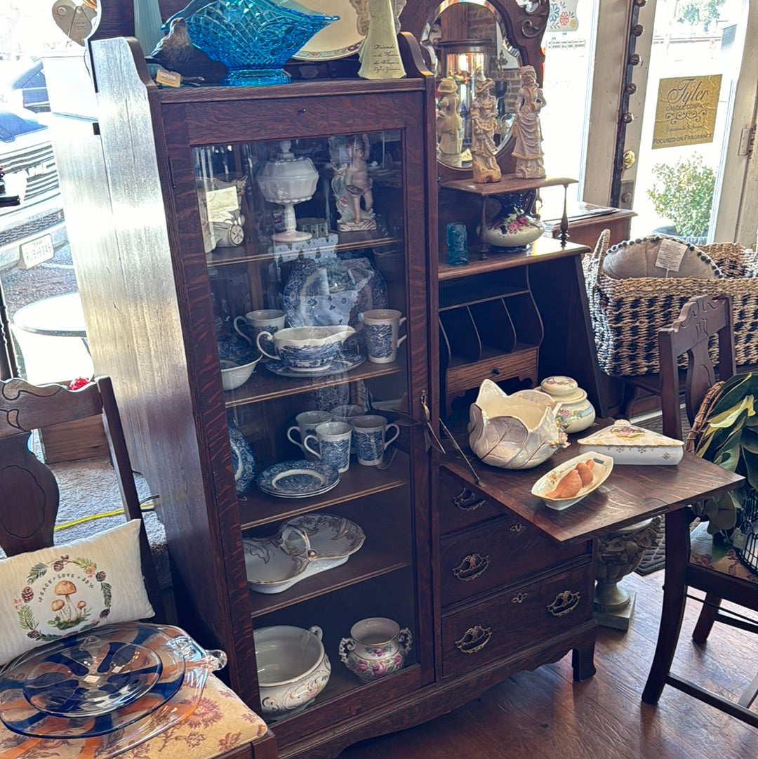 Vintage Oak Secretary Desk