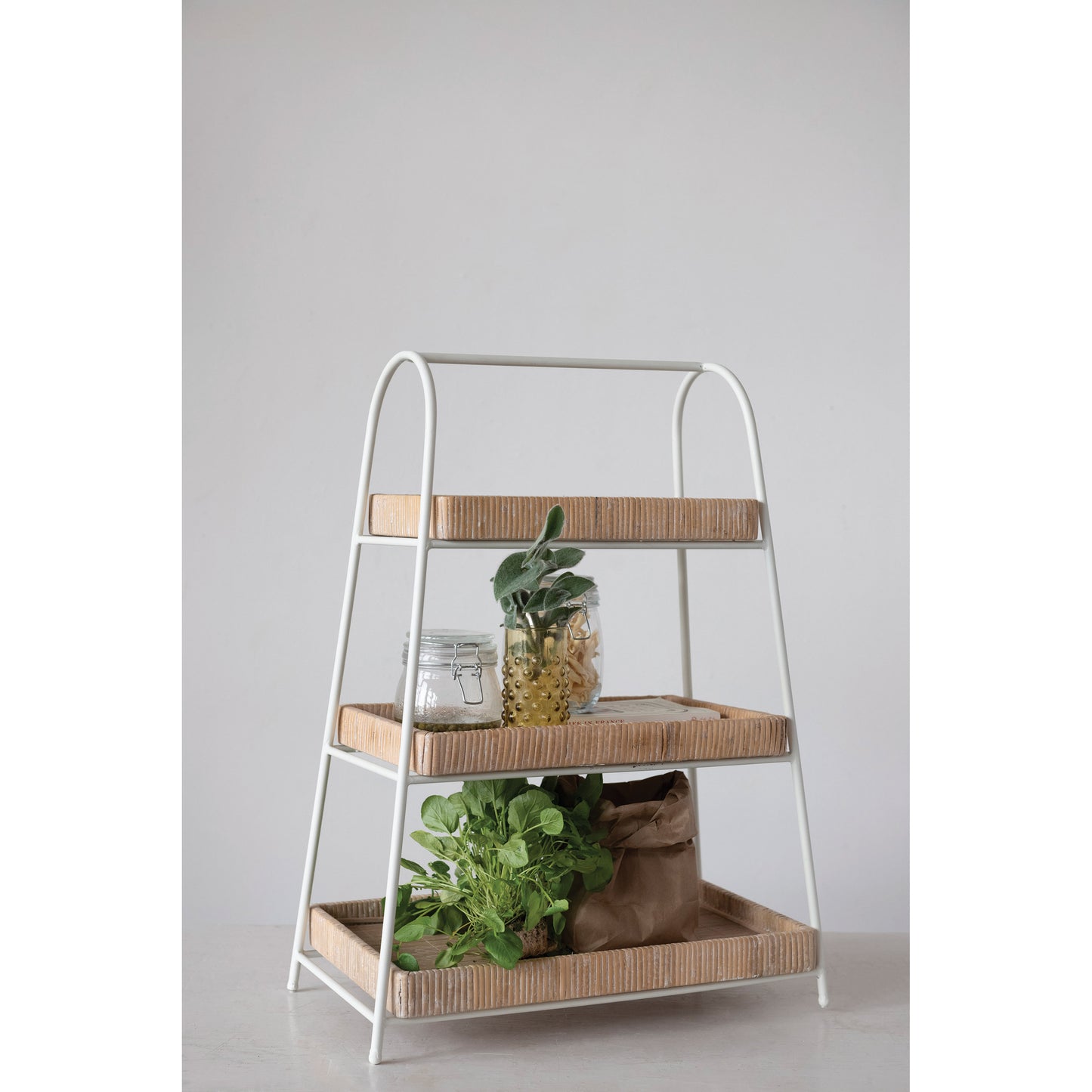 Wood & Bamboo 3-Tier Tray