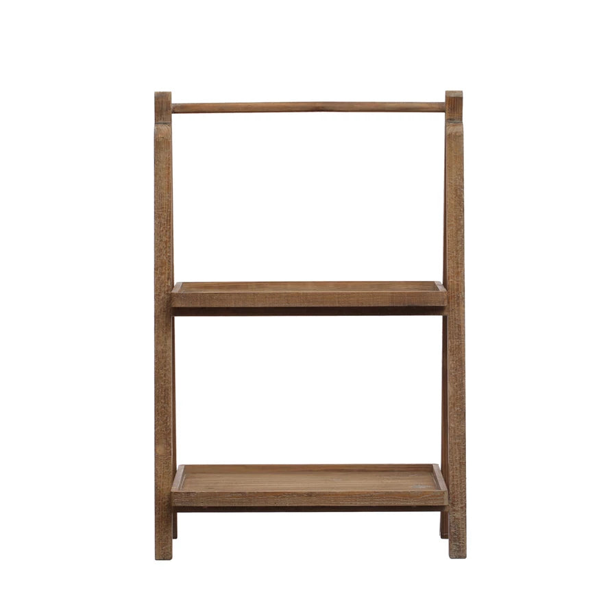 2-Tier Wood Folding Stand