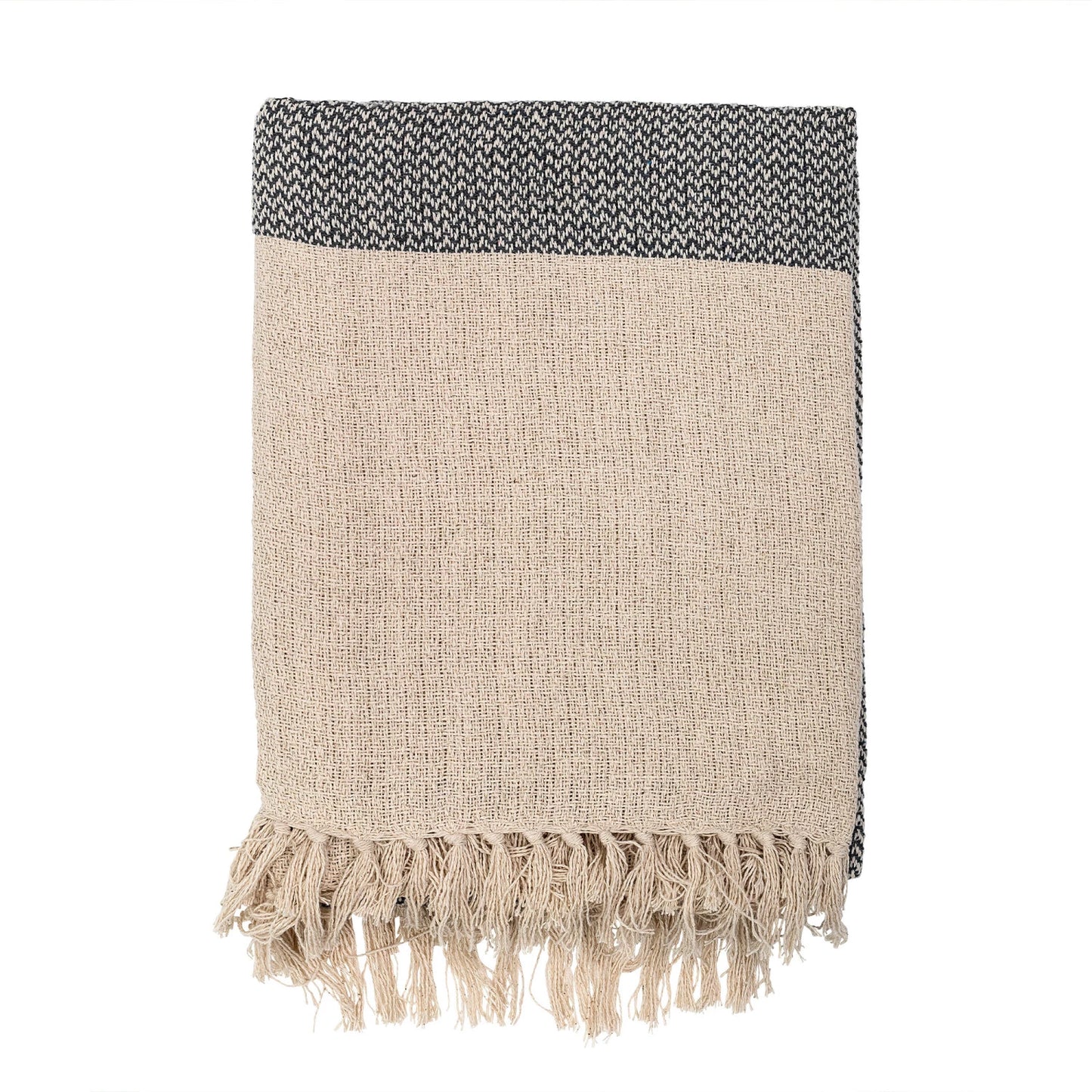 Knit Throw with Fringe