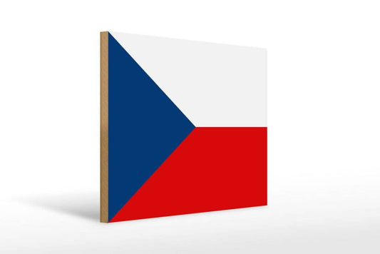 Czech Republic Flag Wooden Sign