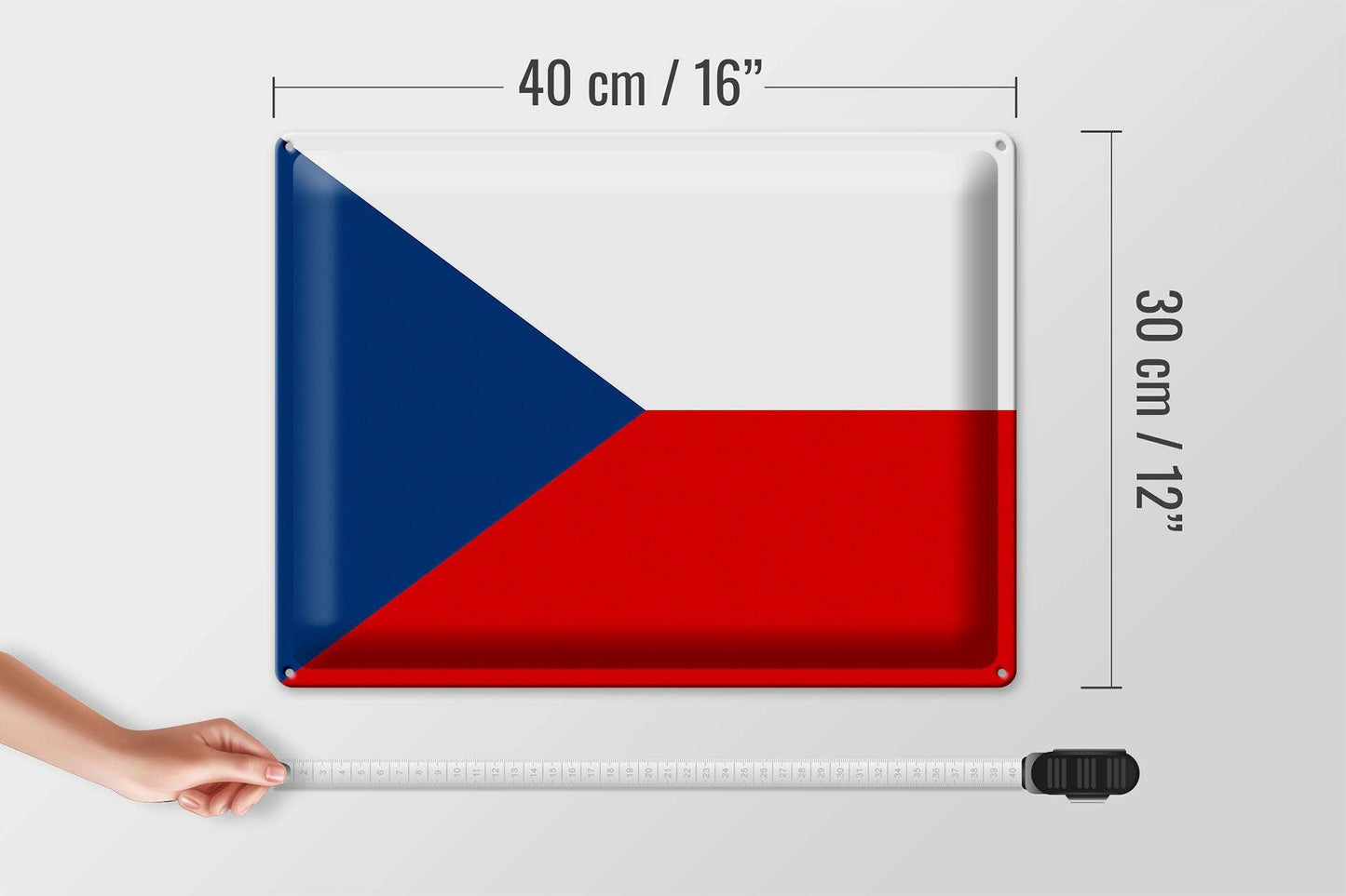 Czech Republic Flag Decorative Tin Sign