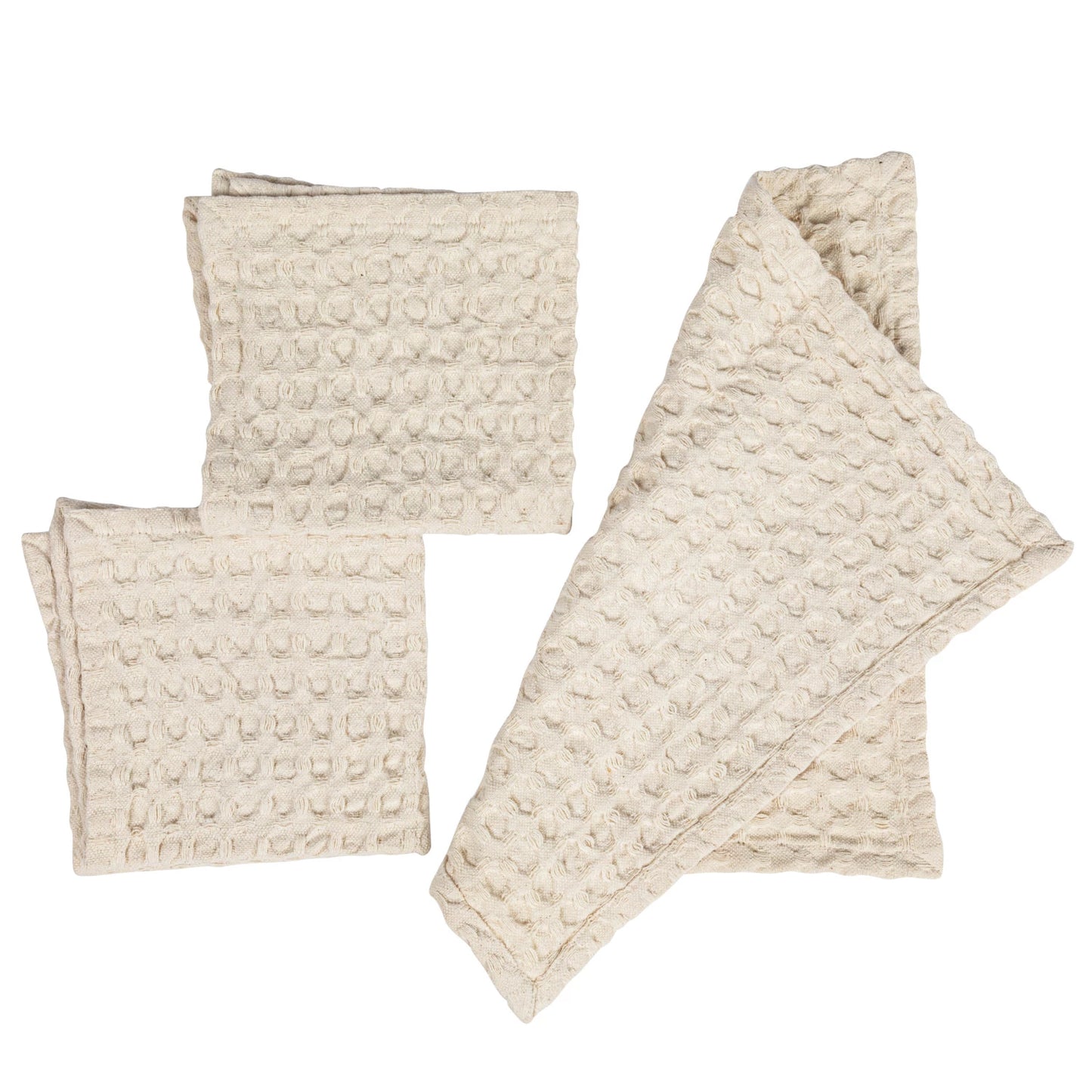 Stonewashed Cotton Waffle Weave Dish Cloths