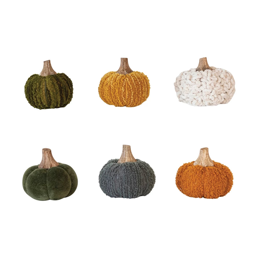 Cotton Blend Bouclé/Velvet Pumpkin