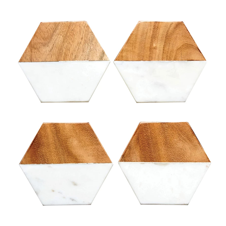 Wood Hexagon Coasters