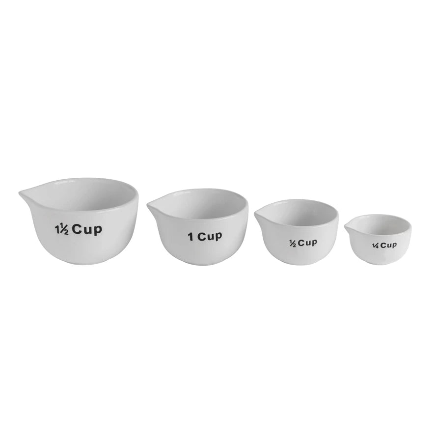 Stoneware Measuring Cups, Set of 4