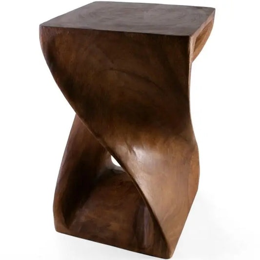 Honey Twist Acacia Wood Side Table