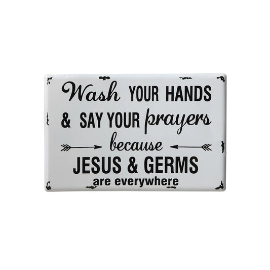 Wash Your Hands Metal Wall Decor