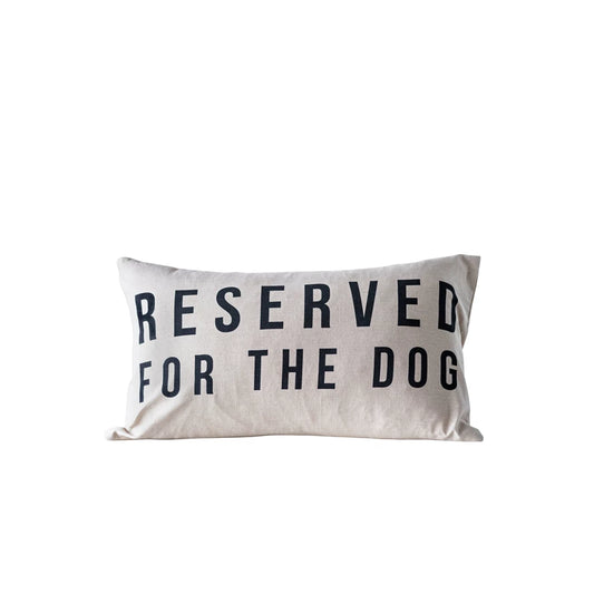 Reserved For The Dog Cotton Lumbar Pillow