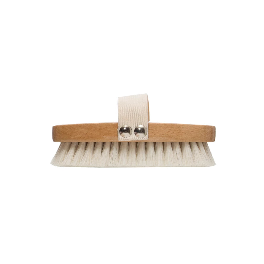 Beech Wood Bath Brush with Elastic Band