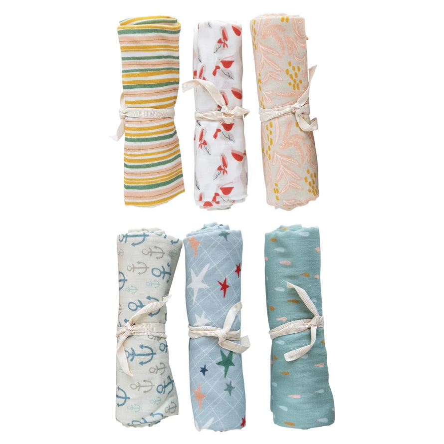 Cotton Printed Baby Swaddle Blanket