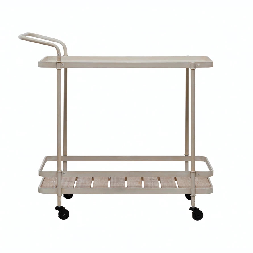 Metal 2-Tier Bar Cart