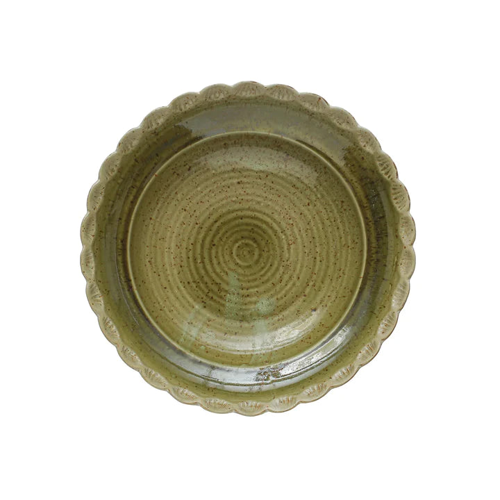 Green Stoneware Bowl