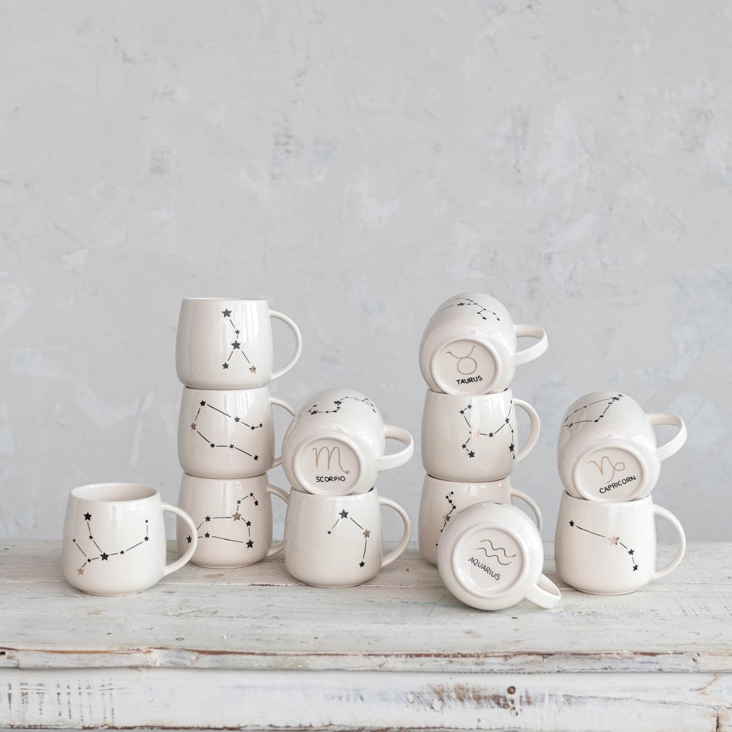 Stoneware Zodiac Mug