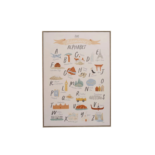 Alphabet Canvas Framed Wall Décor