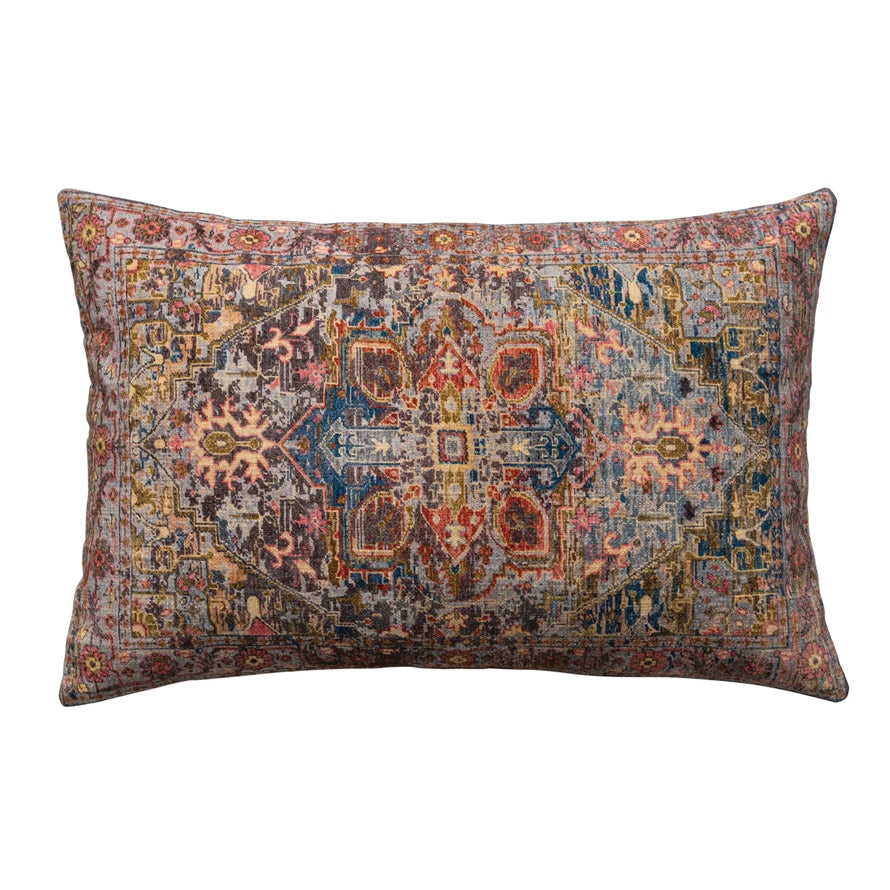 Cotton Printed Lumbar Pillow