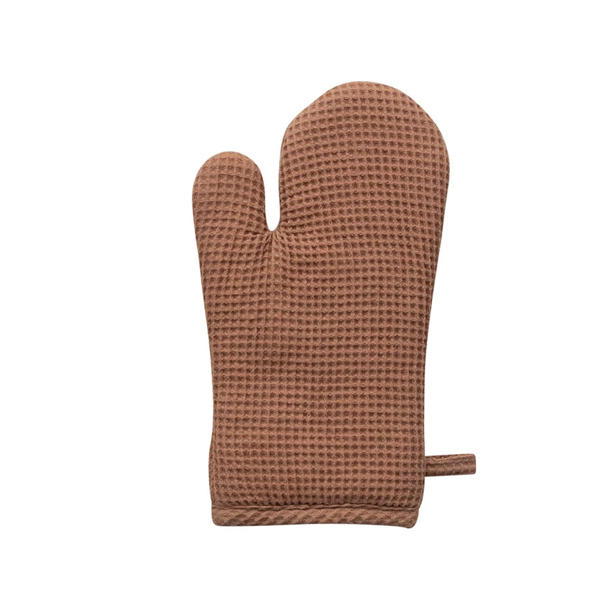 Woven Linen & Cotton Waffle Hot Mitt