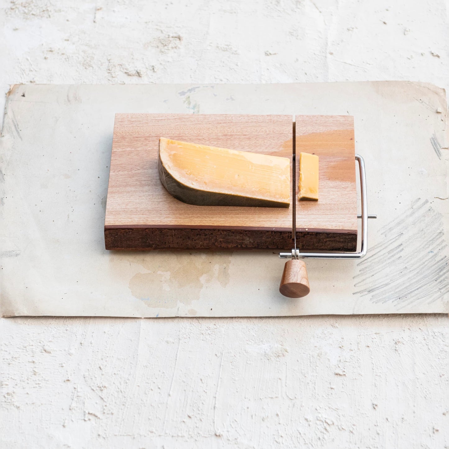 Mahogany Wood & Stainless Steel Cheese Slicer