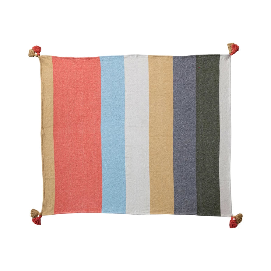 Woven Recycled Cotton Throw