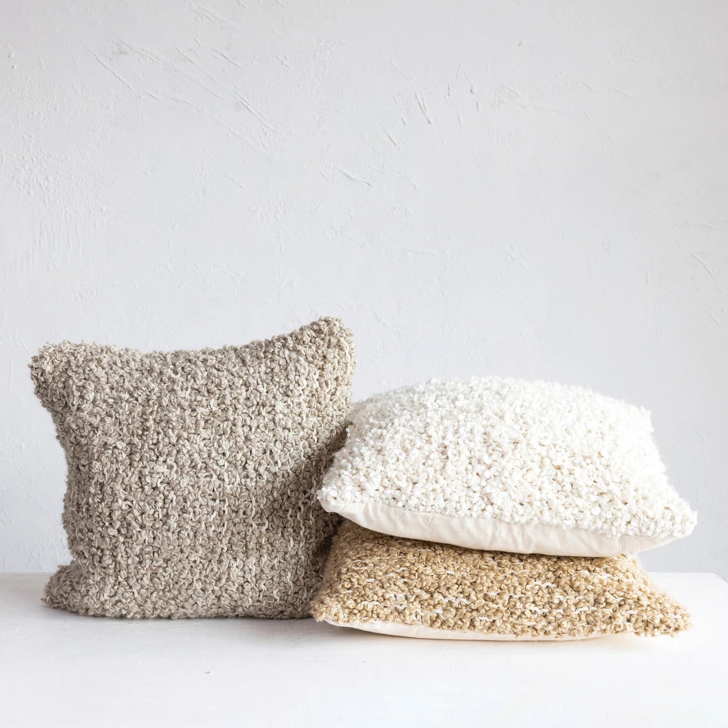 Woven Cotton Bouclé Pillow