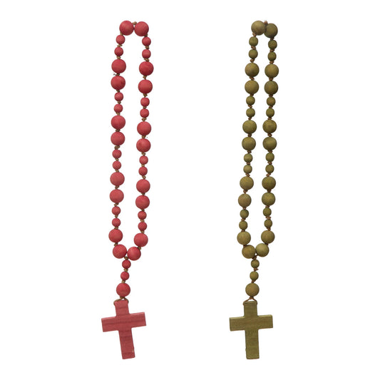 Wood Bead Rosary