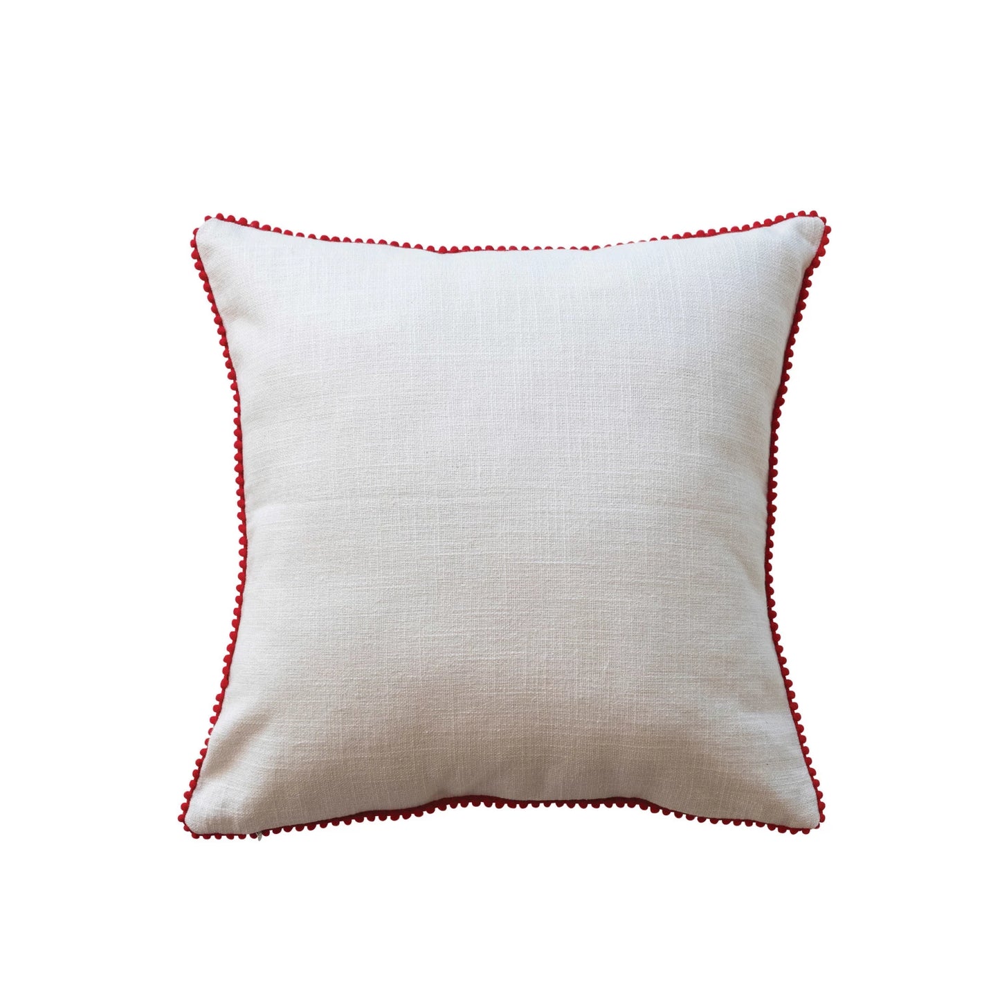 Cotton Slub Pillow "holly jolly"