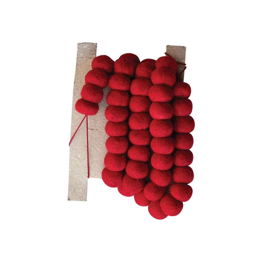 Handmade Wool Felt Ball Garland