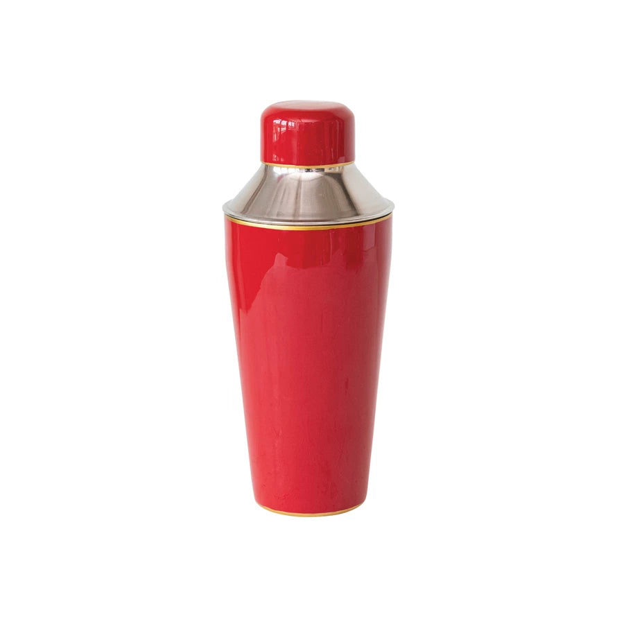 Enameled Stainless Steel Cocktail Shaker