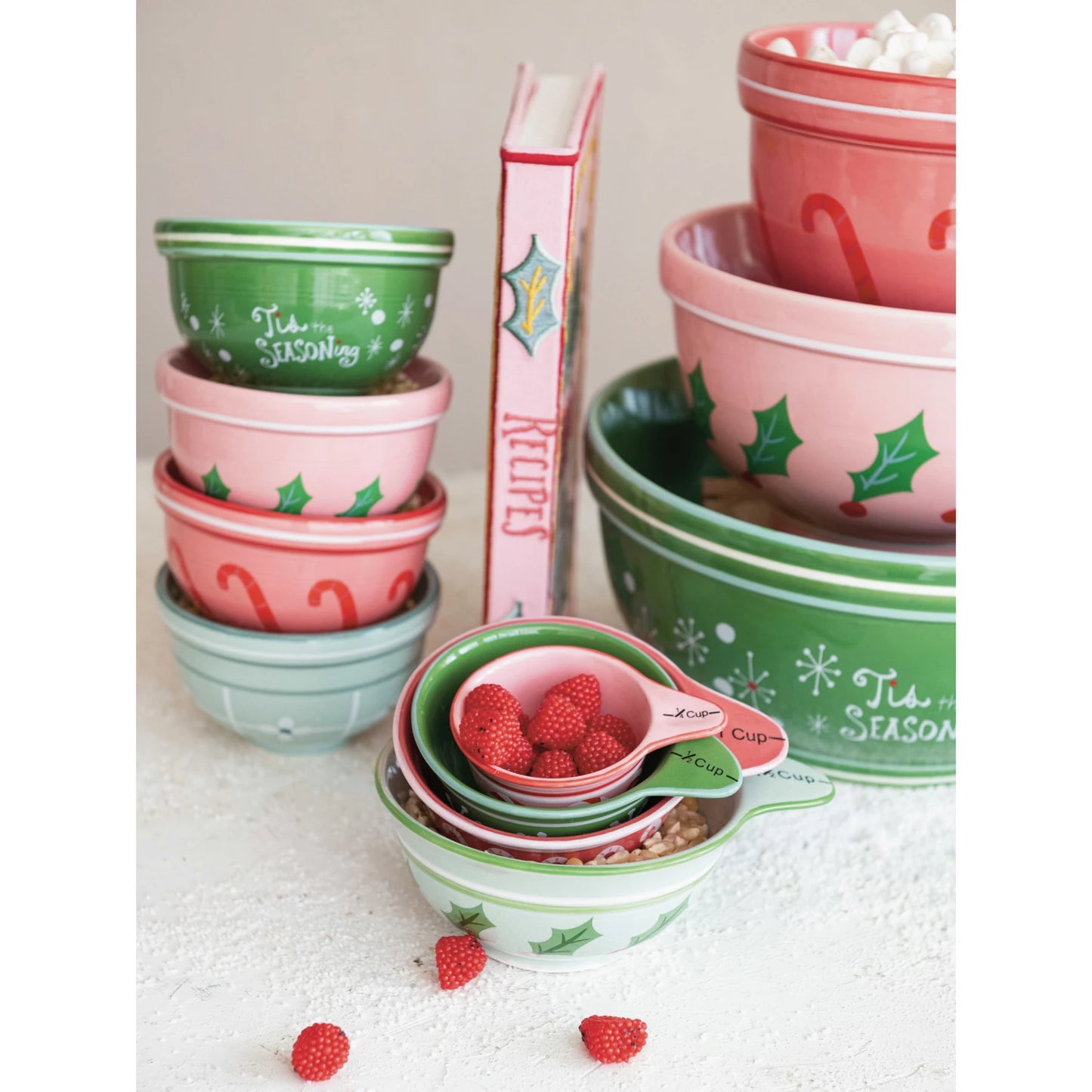 Christmas Stoneware Measuring Cups