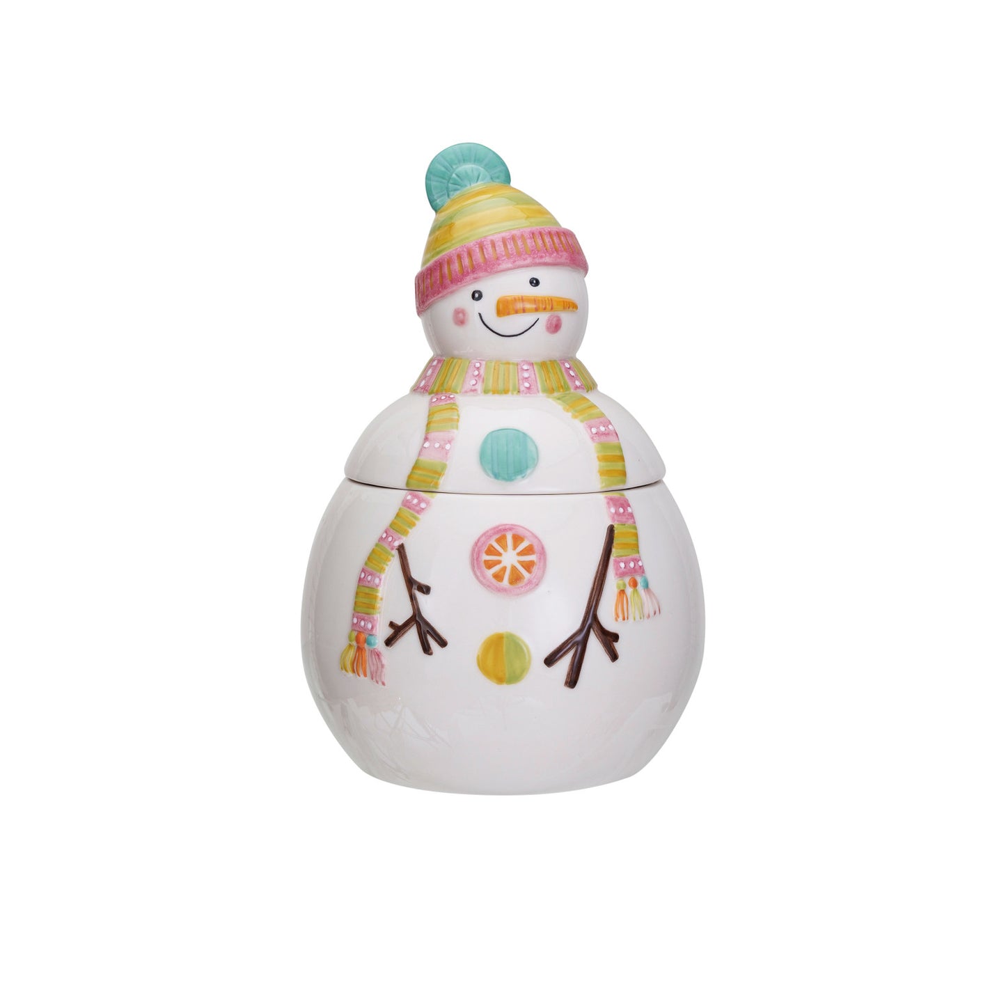 Stoneware Snowman Cookie Jar