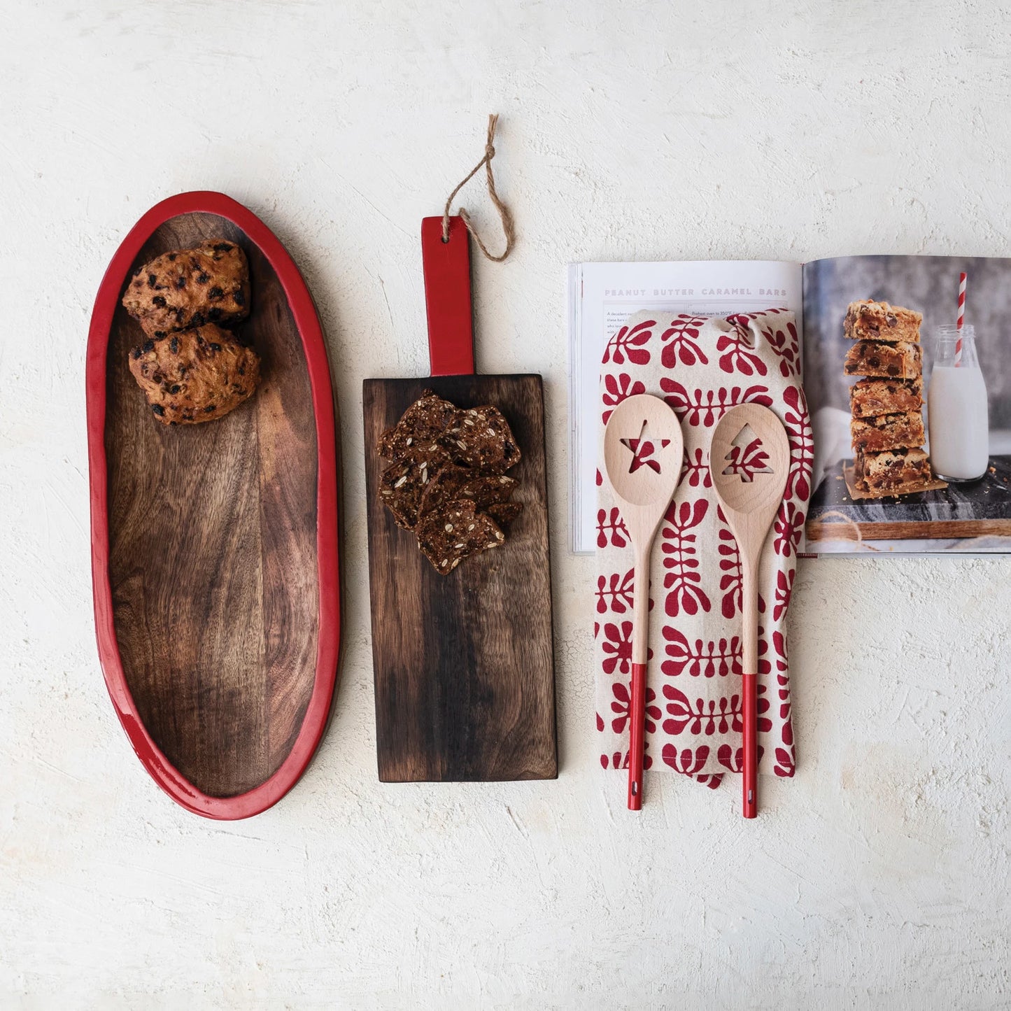 Acacia Wood Spoon w/ Tree or Star Cut-Out